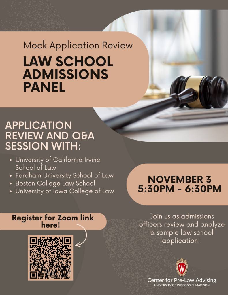 Mock Law School Application Review Event 11/3 at 5:30pm Central