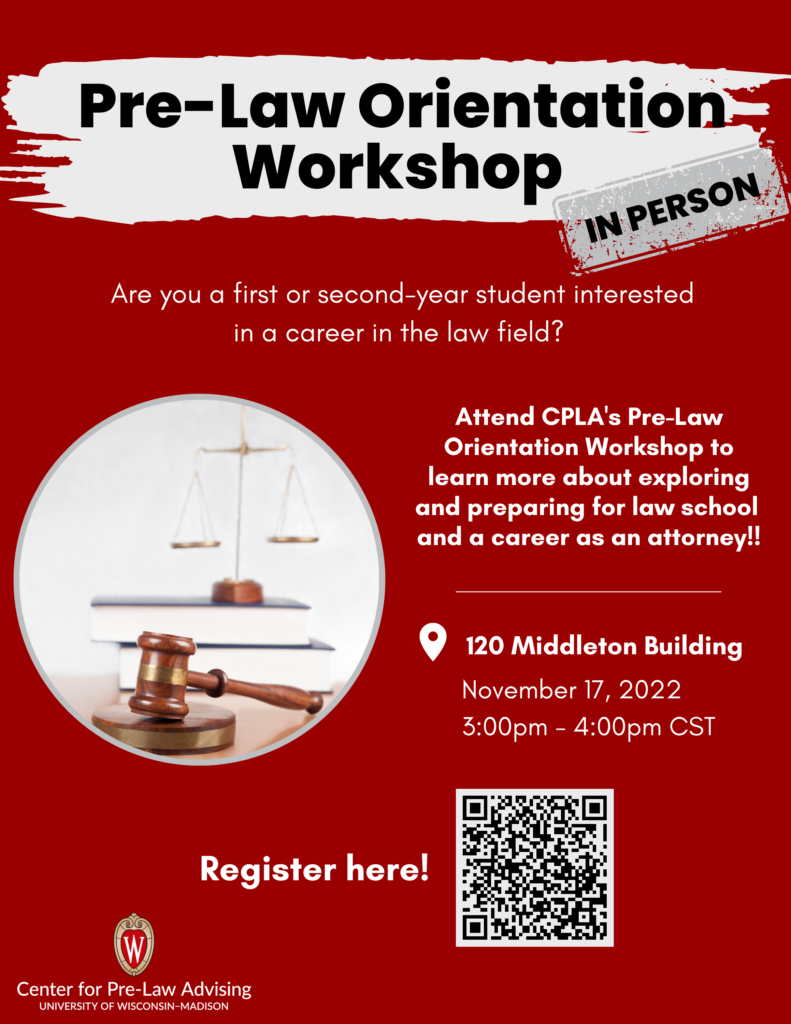 Pre Law Orientation Workshop In Person Nov 17 3pm